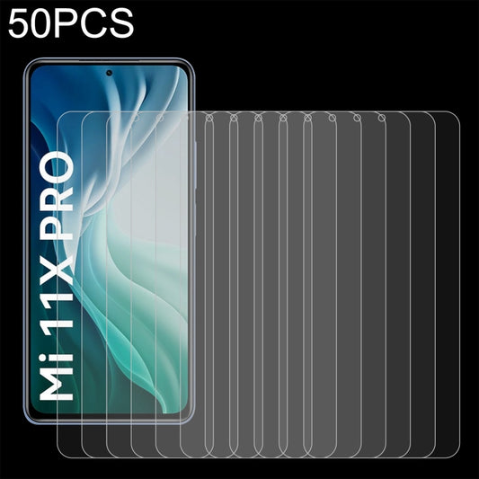 For Xiaomi Mi 11X Pro 50 PCS 0.26mm 9H 2.5D Tempered Glass Film -  by buy2fix | Online Shopping UK | buy2fix
