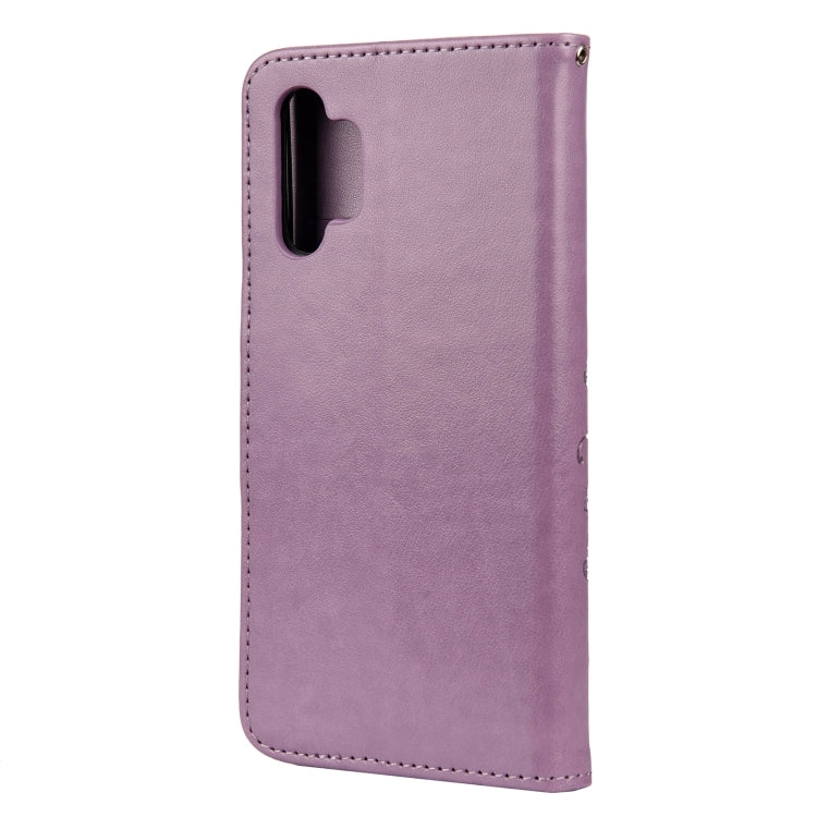For Samsung Galaxy A32 4G Butterfly Flower Pattern Horizontal Flip Leather Case with Holder & Card Slots & Wallet(Light Purple) by buy2fix
