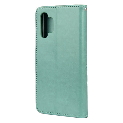 For Samsung Galaxy A32 4G Butterfly Flower Pattern Horizontal Flip Leather Case with Holder & Card Slots & Wallet(Green) by buy2fix