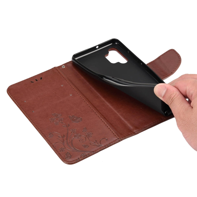 For Samsung Galaxy A32 4G Butterfly Flower Pattern Horizontal Flip Leather Case with Holder & Card Slots & Wallet(Green) by buy2fix