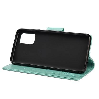 For Samsung Galaxy A32 5G Butterfly Flower Pattern Horizontal Flip Leather Case with Holder & Card Slots & Wallet(Green) by buy2fix