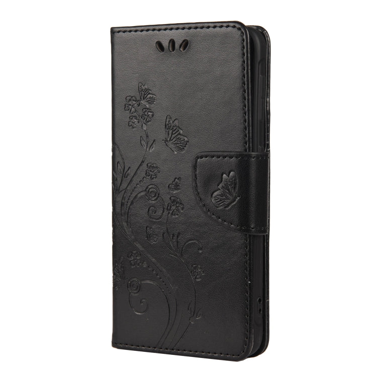 For Samsung Galaxy Xcover 5 Butterfly Flower Pattern Horizontal Flip Leather Case with Holder & Card Slots & Wallet(Black) by buy2fix
