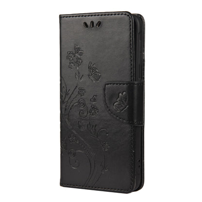For Samsung Galaxy Xcover 5 Butterfly Flower Pattern Horizontal Flip Leather Case with Holder & Card Slots & Wallet(Black) by buy2fix