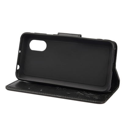 For Samsung Galaxy Xcover 5 Butterfly Flower Pattern Horizontal Flip Leather Case with Holder & Card Slots & Wallet(Black) by buy2fix