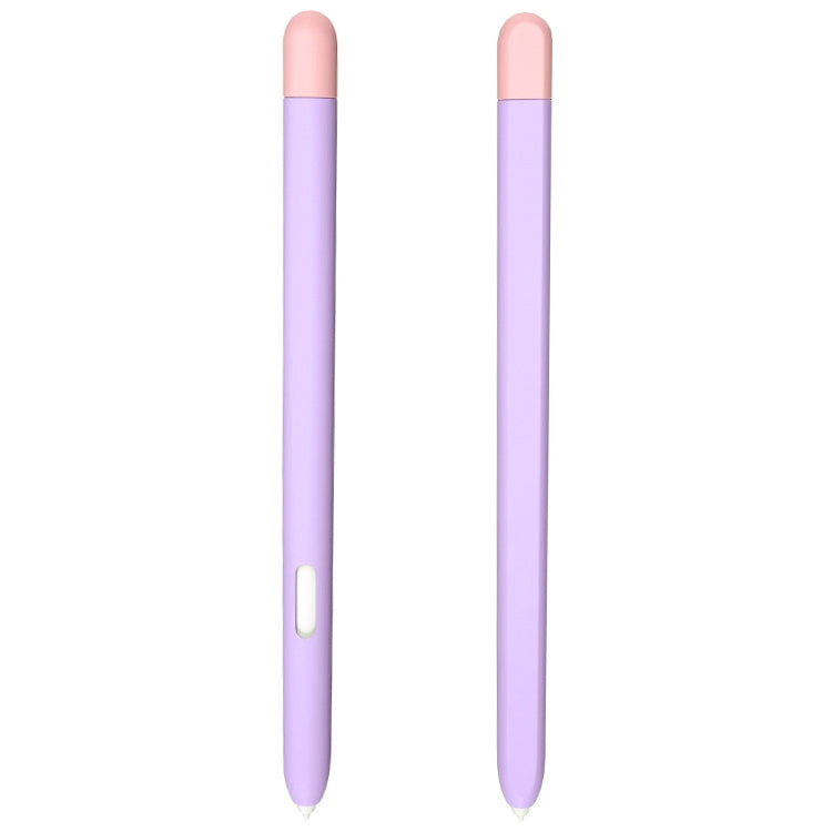 Liquid Silicone Stylus Pen Protective Case for Samsung Galaxy Tab S6 Lite P610 / P615(Purple Pink) - Pencil Accessories by buy2fix | Online Shopping UK | buy2fix