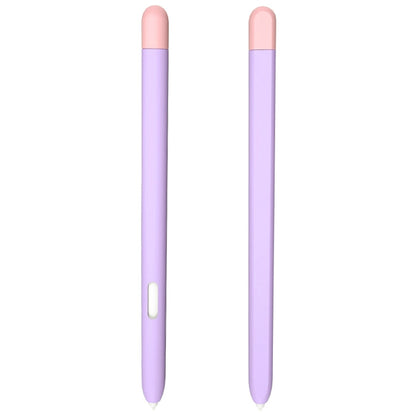 Liquid Silicone Stylus Pen Protective Case for Samsung Galaxy Tab S6 Lite P610 / P615(Purple Pink) - Pencil Accessories by buy2fix | Online Shopping UK | buy2fix