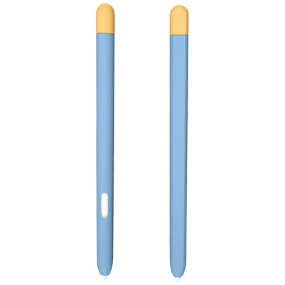 Liquid Silicone Stylus Pen Protective Case for Samsung Galaxy Tab S6 Lite P610 / P615(Blue Yellow) - Pencil Accessories by buy2fix | Online Shopping UK | buy2fix