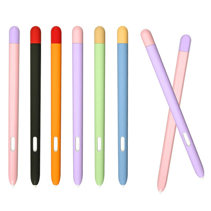 Liquid Silicone Stylus Pen Protective Case for Samsung Galaxy Tab S6 Lite P610 / P615(Purple Pink) - Pencil Accessories by buy2fix | Online Shopping UK | buy2fix