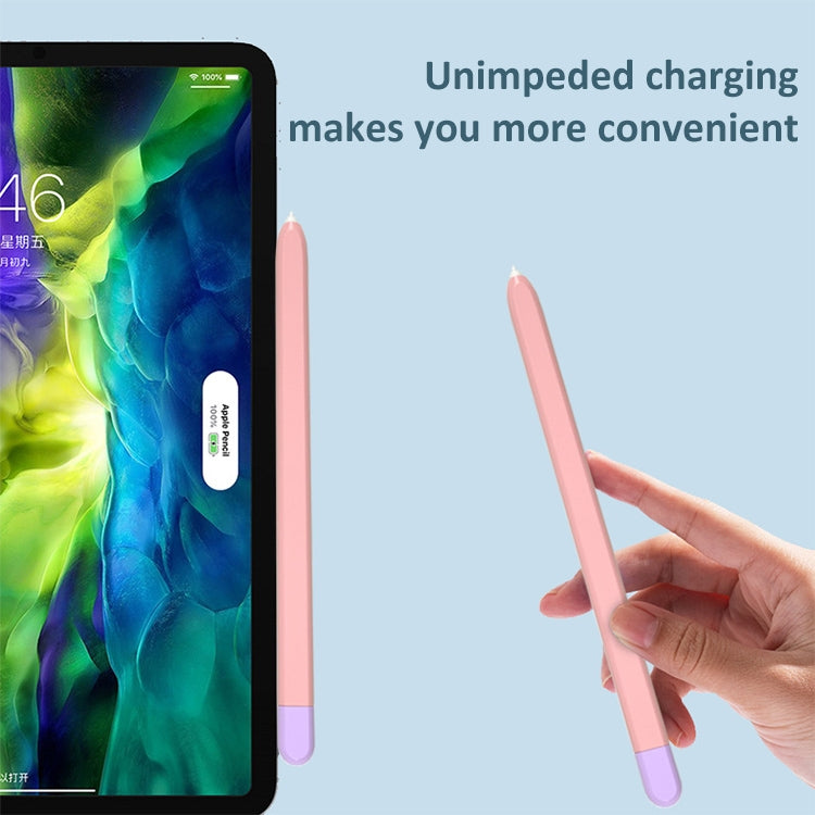 Liquid Silicone Stylus Pen Protective Case for Samsung Galaxy Tab S6 Lite P610 / P615(Purple Pink) - Pencil Accessories by buy2fix | Online Shopping UK | buy2fix