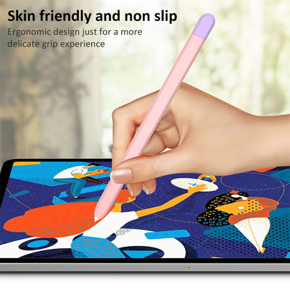 Liquid Silicone Stylus Pen Protective Case for Samsung Galaxy Tab S6 Lite P610 / P615(Black Red) - Pencil Accessories by buy2fix | Online Shopping UK | buy2fix