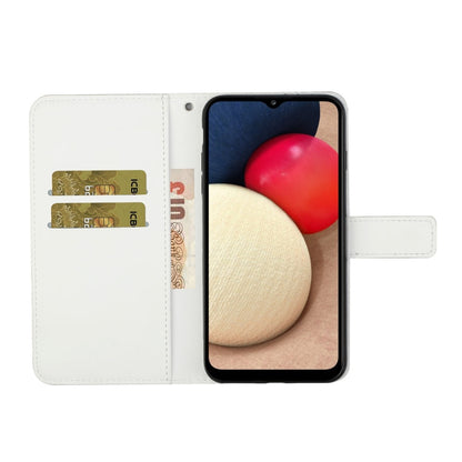 For Samsung Galaxy A02s EU Version Ethnic Style Embossed Pattern Horizontal Flip Leather Case with Holder & Card Slots & Wallet & Lanyard(White) by buy2fix