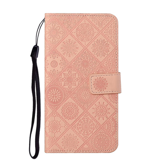 For vivo Y20 Ethnic Style Embossed Pattern Horizontal Flip Leather Case with Holder & Card Slots & Wallet & Lanyard(Pink) - vivo Cases by buy2fix | Online Shopping UK | buy2fix