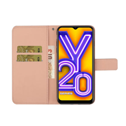 For vivo Y20 Ethnic Style Embossed Pattern Horizontal Flip Leather Case with Holder & Card Slots & Wallet & Lanyard(Pink) - vivo Cases by buy2fix | Online Shopping UK | buy2fix