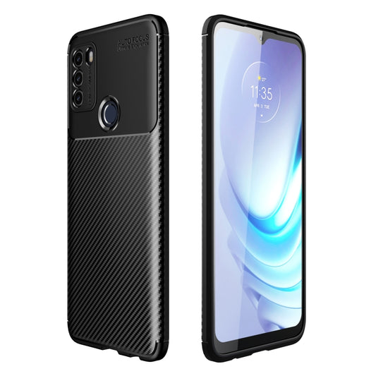 For Motorola Moto G50 Carbon Fiber Texture Shockproof TPU Case(Black) - Motorola Cases by buy2fix | Online Shopping UK | buy2fix
