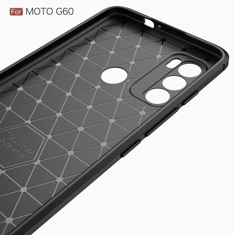 For Motorola Moto G60 Brushed Texture Carbon Fiber TPU Case(Red) - Motorola Cases by buy2fix | Online Shopping UK | buy2fix