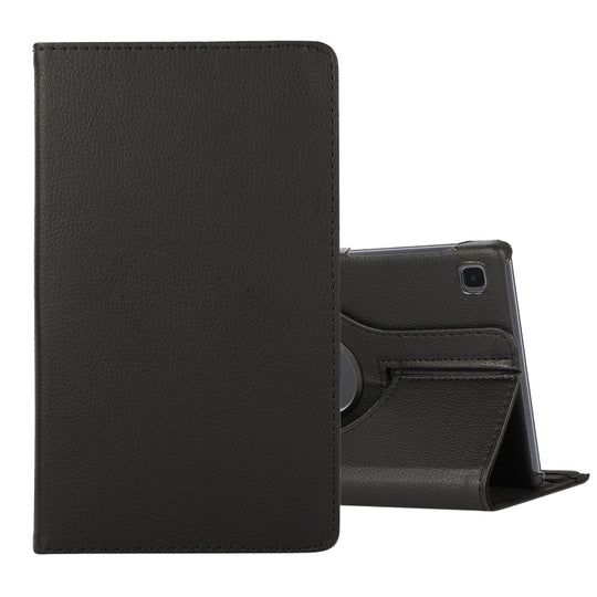 For Samsung Galaxy A7 Lite T220 360 Degree Rotation Litchi Texture Flip Leather Case with Holder(Black)