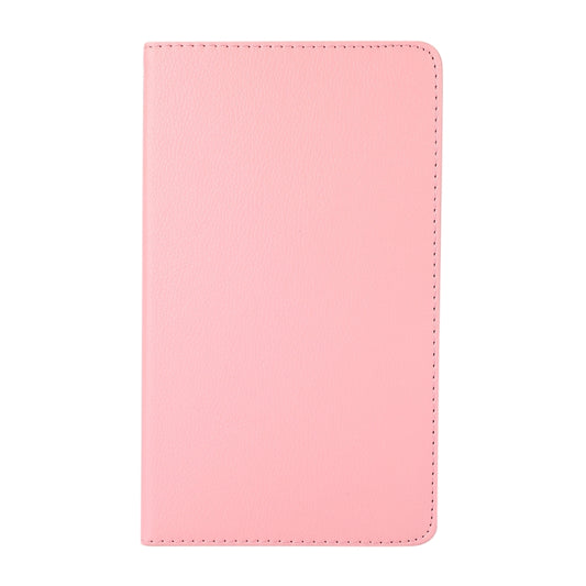 For Samsung Galaxy A7 Lite T220 360 Degree Rotation Litchi Texture Flip Leather Case with Holder(Pink) - Tab A7 Lite T220 / T225 by buy2fix | Online Shopping UK | buy2fix