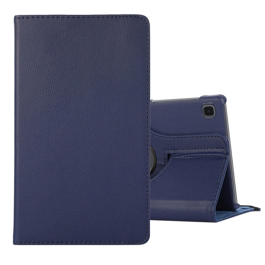 For Samsung Galaxy A7 Lite T220 360 Degree Rotation Litchi Texture Flip Leather Case with Holder(Blue) - Tab A7 Lite T220 / T225 by buy2fix | Online Shopping UK | buy2fix