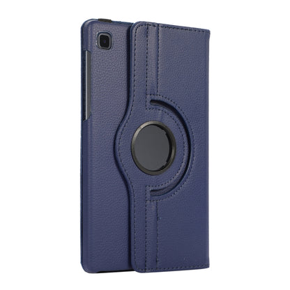 For Samsung Galaxy A7 Lite T220 360 Degree Rotation Litchi Texture Flip Leather Case with Holder(Blue) - Tab A7 Lite T220 / T225 by buy2fix | Online Shopping UK | buy2fix