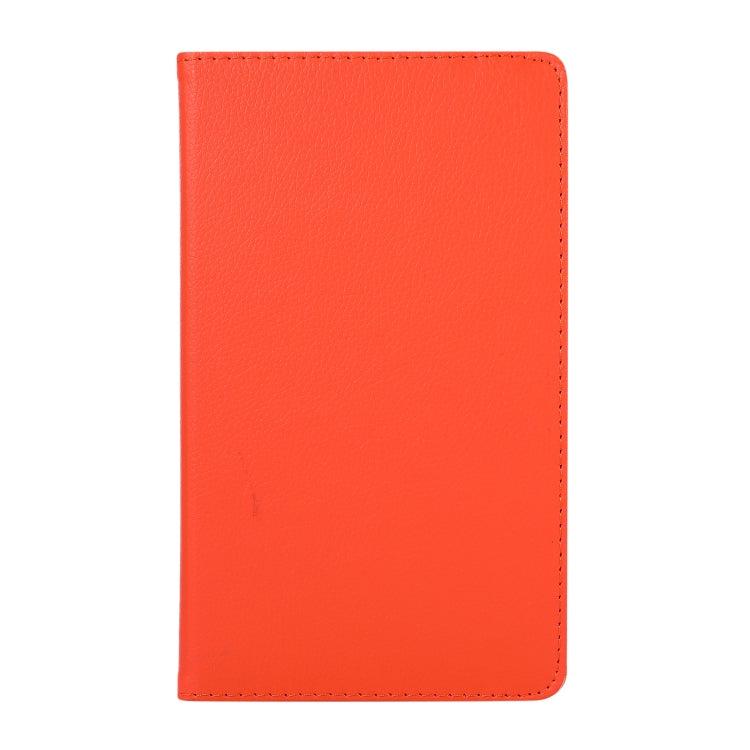 For Samsung Galaxy A7 Lite T220 360 Degree Rotation Litchi Texture Flip Leather Case with Holder(Orange) - Tab A7 Lite T220 / T225 by buy2fix | Online Shopping UK | buy2fix