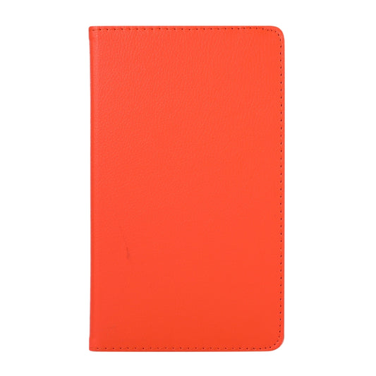 For Samsung Galaxy A7 Lite T220 360 Degree Rotation Litchi Texture Flip Leather Case with Holder(Orange) - Tab A7 Lite T220 / T225 by buy2fix | Online Shopping UK | buy2fix
