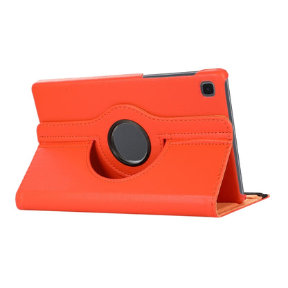 For Samsung Galaxy A7 Lite T220 360 Degree Rotation Litchi Texture Flip Leather Case with Holder(Orange) - Tab A7 Lite T220 / T225 by buy2fix | Online Shopping UK | buy2fix
