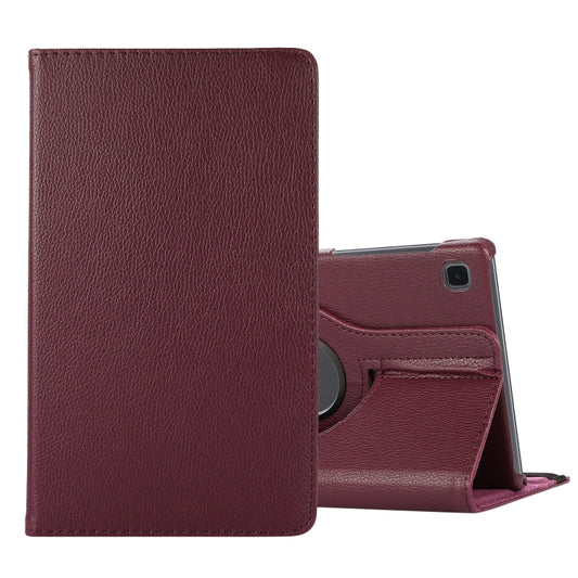 For Samsung Galaxy A7 Lite T220 360 Degree Rotation Litchi Texture Flip Leather Case with Holder(Purple) - Tab A7 Lite T220 / T225 by buy2fix | Online Shopping UK | buy2fix