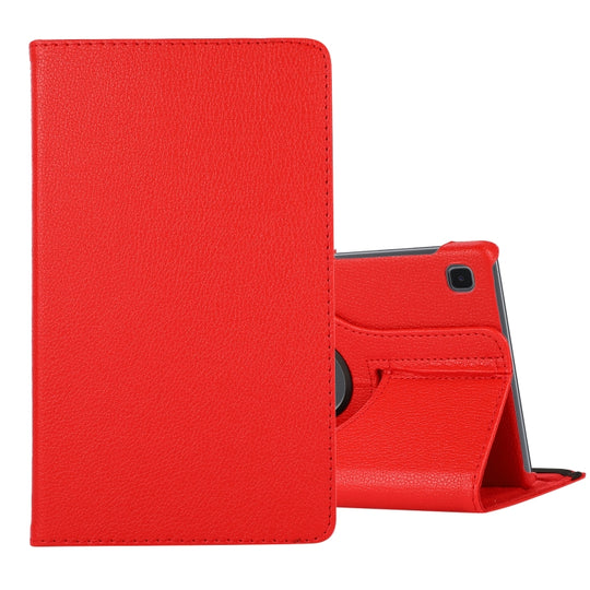 For Samsung Galaxy A7 Lite T220 360 Degree Rotation Litchi Texture Flip Leather Case with Holder(Red)