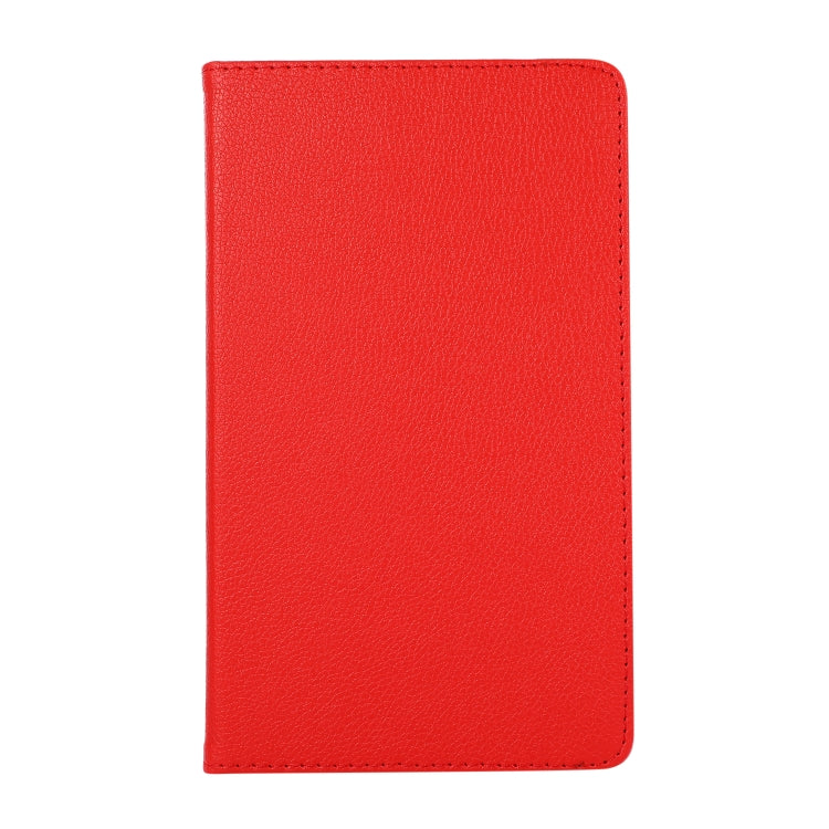 For Samsung Galaxy A7 Lite T220 360 Degree Rotation Litchi Texture Flip Leather Case with Holder(Red) - Tab A7 Lite T220 / T225 by buy2fix | Online Shopping UK | buy2fix