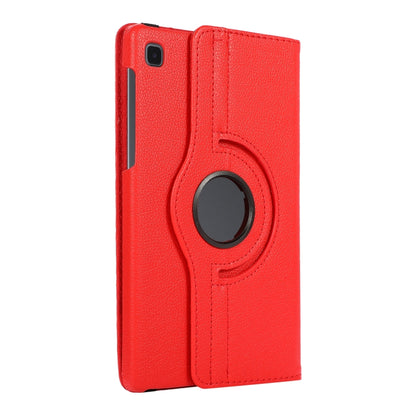 For Samsung Galaxy A7 Lite T220 360 Degree Rotation Litchi Texture Flip Leather Case with Holder(Red) - Tab A7 Lite T220 / T225 by buy2fix | Online Shopping UK | buy2fix