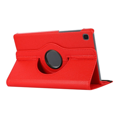 For Samsung Galaxy A7 Lite T220 360 Degree Rotation Litchi Texture Flip Leather Case with Holder(Red) - Tab A7 Lite T220 / T225 by buy2fix | Online Shopping UK | buy2fix