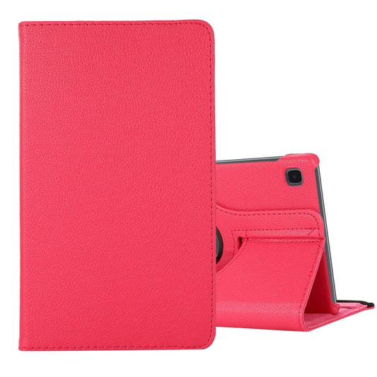 For Samsung Galaxy A7 Lite T220 360 Degree Rotation Litchi Texture Flip Leather Case with Holder(Rose Red) - Tab A7 Lite T220 / T225 by buy2fix | Online Shopping UK | buy2fix