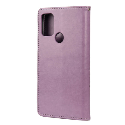 For Motorola Moto G30 Butterfly Flower Pattern Horizontal Flip Leather Case with Holder & Card Slots & Wallet(Light Purple) - Motorola Cases by buy2fix | Online Shopping UK | buy2fix