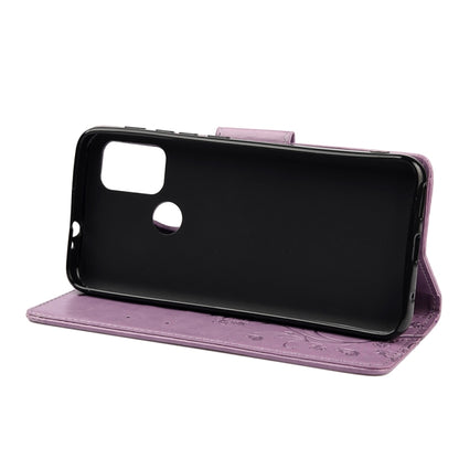 For Motorola Moto G30 Butterfly Flower Pattern Horizontal Flip Leather Case with Holder & Card Slots & Wallet(Light Purple) - Motorola Cases by buy2fix | Online Shopping UK | buy2fix