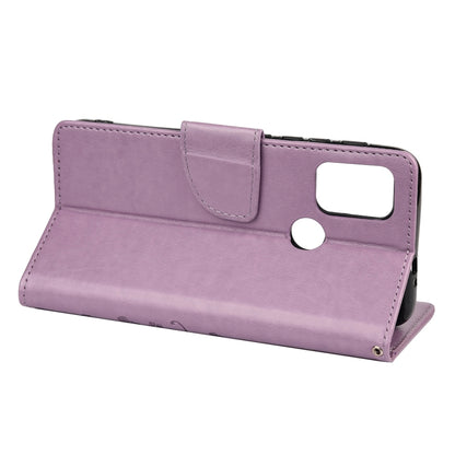 For Motorola Moto G30 Butterfly Flower Pattern Horizontal Flip Leather Case with Holder & Card Slots & Wallet(Light Purple) - Motorola Cases by buy2fix | Online Shopping UK | buy2fix