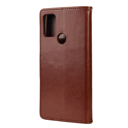 For Motorola Moto G30 Butterfly Flower Pattern Horizontal Flip Leather Case with Holder & Card Slots & Wallet(Brown) - Motorola Cases by buy2fix | Online Shopping UK | buy2fix
