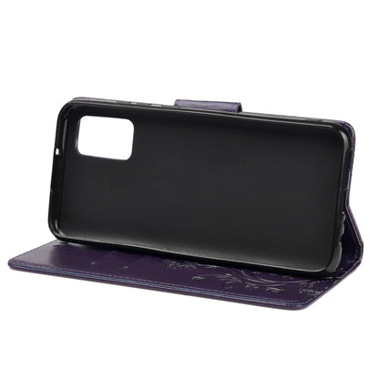 For Xiaomi Redmi Note 10 5G Butterfly Flower Pattern Horizontal Flip Leather Case with Holder & Card Slots & Wallet(Deep Purple) - Xiaomi Cases by buy2fix | Online Shopping UK | buy2fix