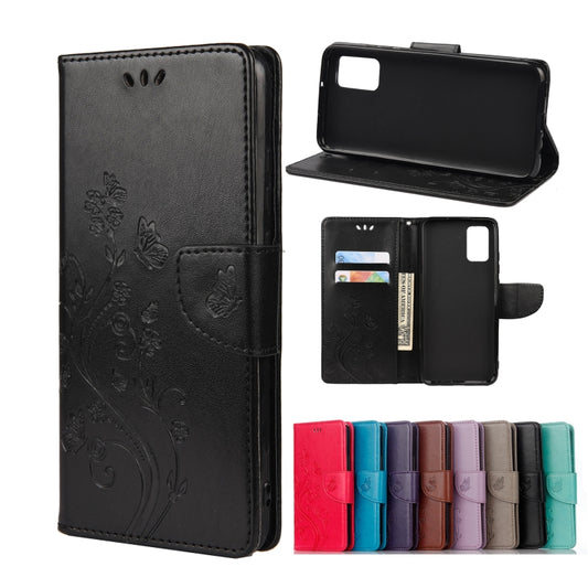 For Xiaomi Redmi Note 10 5G Butterfly Flower Pattern Horizontal Flip Leather Case with Holder & Card Slots & Wallet(Black) - Xiaomi Cases by buy2fix | Online Shopping UK | buy2fix