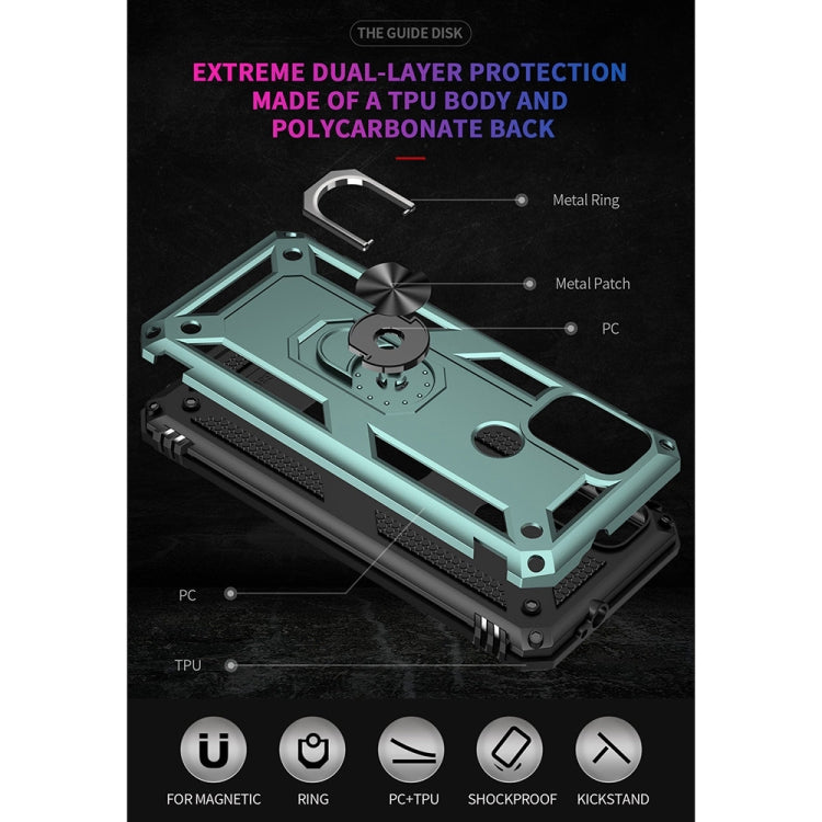 For Motorola Moto G10 / G30 Shockproof TPU + PC Protective Case with 360 Degree Rotating Holder(Green) - Motorola Cases by buy2fix | Online Shopping UK | buy2fix