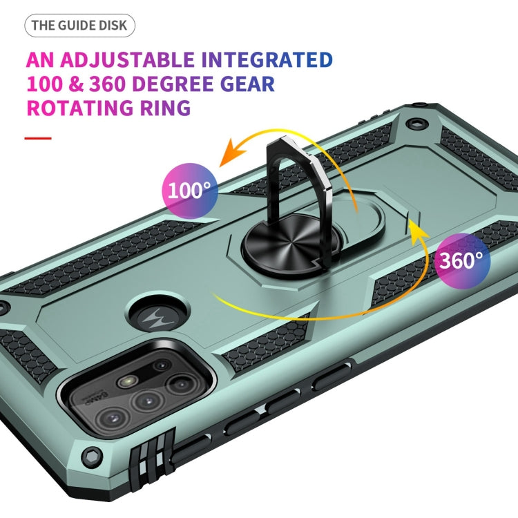 For Motorola Moto G10 / G30 Shockproof TPU + PC Protective Case with 360 Degree Rotating Holder(Green) - Motorola Cases by buy2fix | Online Shopping UK | buy2fix