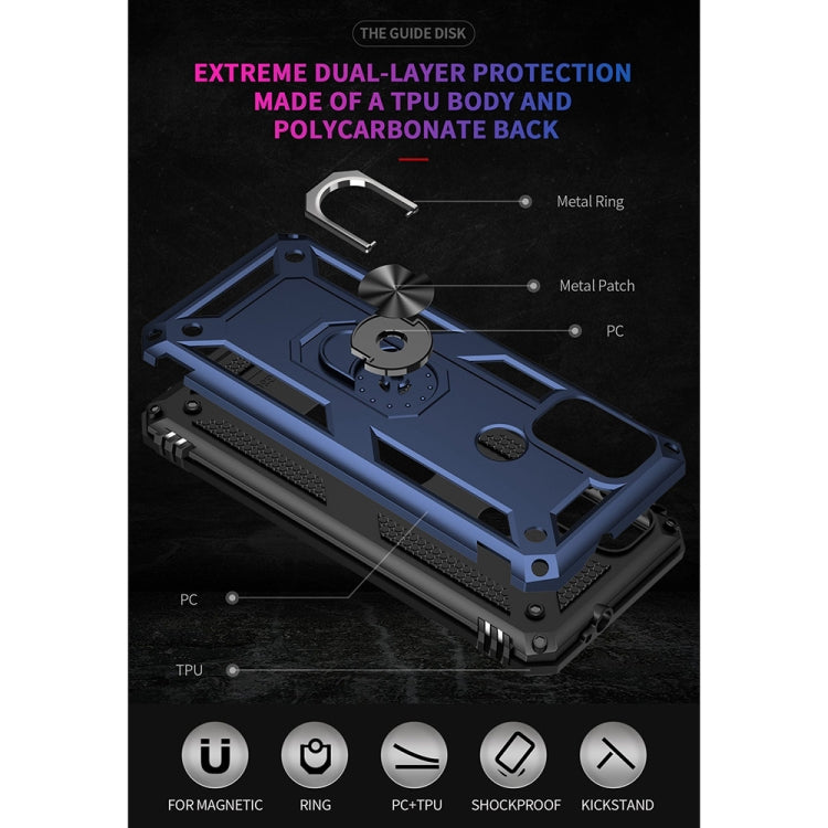 For Motorola Moto G10 / G30 Shockproof TPU + PC Protective Case with 360 Degree Rotating Holder(Blue) - Motorola Cases by buy2fix | Online Shopping UK | buy2fix