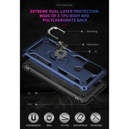 For Motorola Moto G10 / G30 Shockproof TPU + PC Protective Case with 360 Degree Rotating Holder(Blue) - Motorola Cases by buy2fix | Online Shopping UK | buy2fix