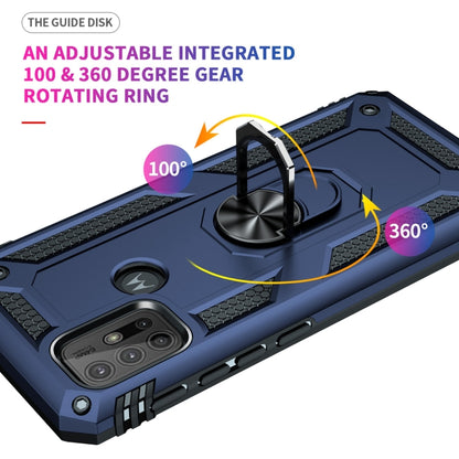 For Motorola Moto G10 / G30 Shockproof TPU + PC Protective Case with 360 Degree Rotating Holder(Blue) - Motorola Cases by buy2fix | Online Shopping UK | buy2fix