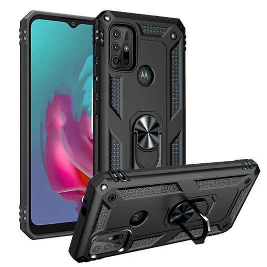 For Motorola Moto G10 / G30 Shockproof TPU + PC Protective Case with 360 Degree Rotating Holder(Black) - Motorola Cases by buy2fix | Online Shopping UK | buy2fix