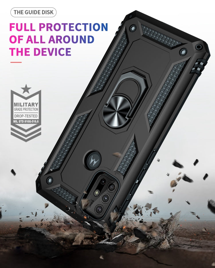 For Motorola Moto G10 / G30 Shockproof TPU + PC Protective Case with 360 Degree Rotating Holder(Black) - Motorola Cases by buy2fix | Online Shopping UK | buy2fix