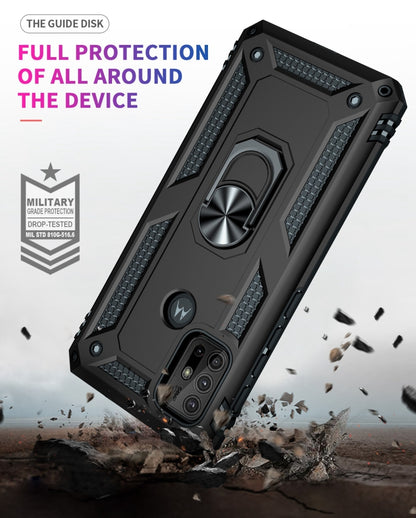 For Motorola Moto G10 / G30 Shockproof TPU + PC Protective Case with 360 Degree Rotating Holder(Black) - Motorola Cases by buy2fix | Online Shopping UK | buy2fix