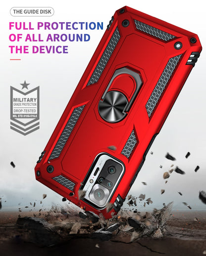 For Xiaomi Redmi Note 10 Pro Shockproof TPU + PC Protective Case with 360 Degree Rotating Holder(Red) - Xiaomi Cases by buy2fix | Online Shopping UK | buy2fix