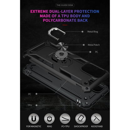 For Xiaomi Redmi Note 10 Pro Shockproof TPU + PC Protective Case with 360 Degree Rotating Holder(Black) - Xiaomi Cases by buy2fix | Online Shopping UK | buy2fix