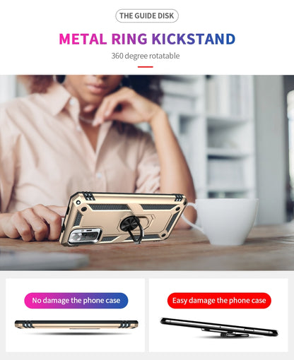 For Xiaomi Redmi Note 10 Pro Max Shockproof TPU + PC Protective Case with 360 Degree Rotating Holder(Gold) - Xiaomi Cases by buy2fix | Online Shopping UK | buy2fix