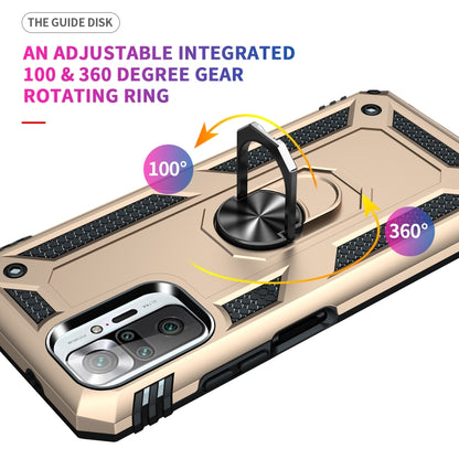 For Xiaomi Redmi Note 10 Pro Max Shockproof TPU + PC Protective Case with 360 Degree Rotating Holder(Gold) - Xiaomi Cases by buy2fix | Online Shopping UK | buy2fix